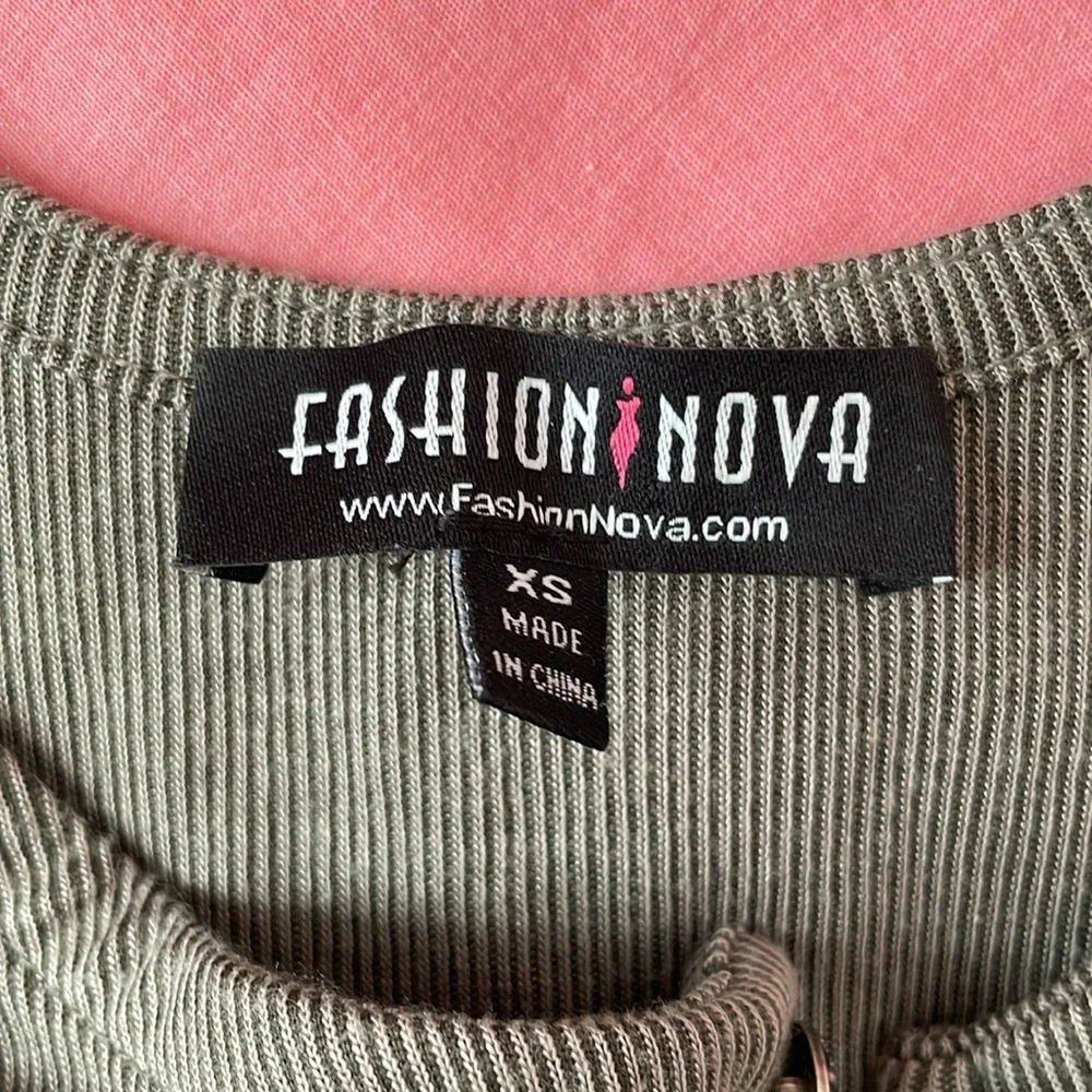 Olive Crop Top - Picture 2 of 2